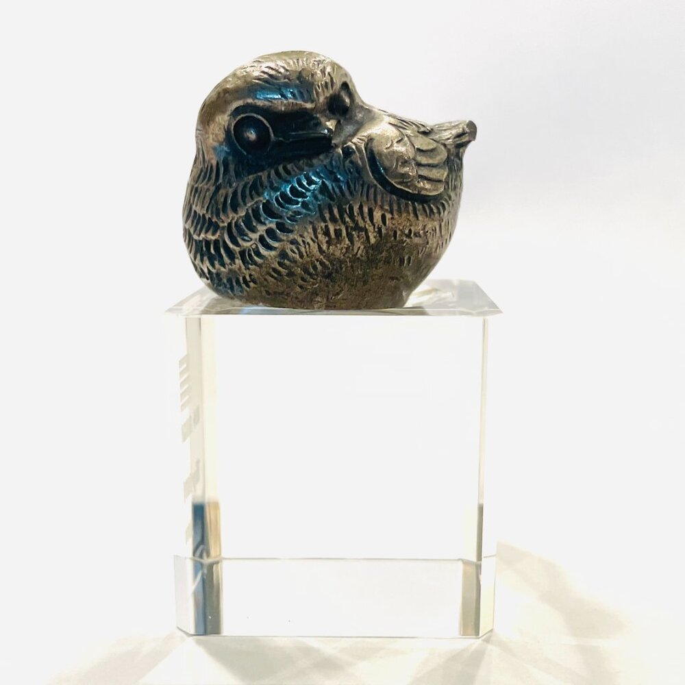 Peltro Italy Miniature Silver Sparrow Figurine